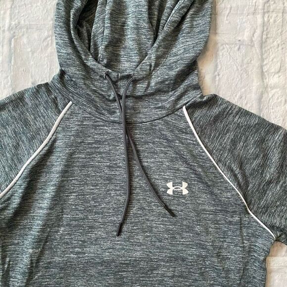 Under Armour men S loose fit pullover hoodie w/front pouch pockets grey - Picture 2 of 4